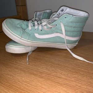 Vans Hightop Teal Shoes Size 9